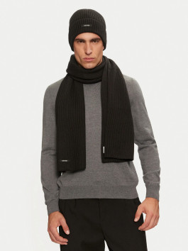 nahlad Calvin Klein pánska čierna sada čiapky a šál