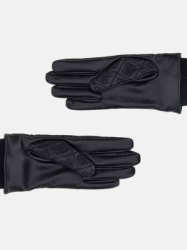 nahlad Guess dámske čierne koženkové rukavice