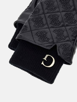 nahlad Guess dámske čierne koženkové rukavice