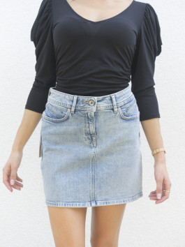 nahlad Salsa Jeans dámska modrá džínsová sukňa