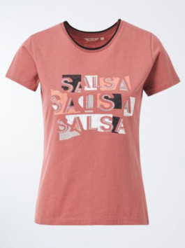 nahlad Salsa Jeans dámske tričko s ozdobnými kamienkami