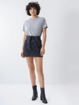 nahlad Salsa Jeans dámska čierna riflová sukňa.