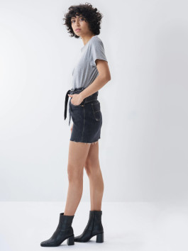 nahlad Salsa Jeans dámska čierna riflová sukňa.