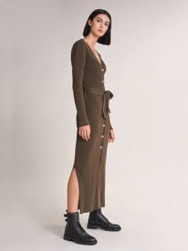 nahlad Salsa dámske khaki zelené šaty