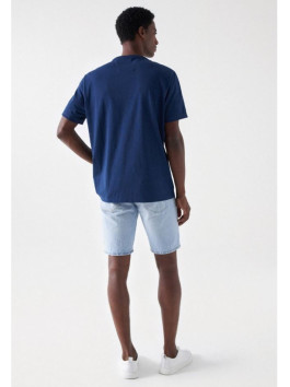 nahlad Salsa Jeans pánske tmavo modré tričko