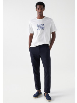 nahlad Salsa Jeans pánske biele tričko