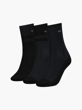 nahlad Calvin Klein dámske čierne ponožky 3 pack