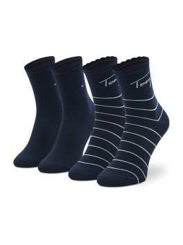 nahlad Tommy Hilfiger dámske modré ponožky 2P STRIPE