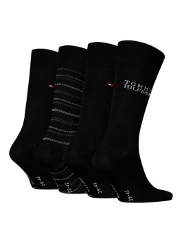 nahlad Tommy Hilfiger pánske čierne ponožky 4 pack