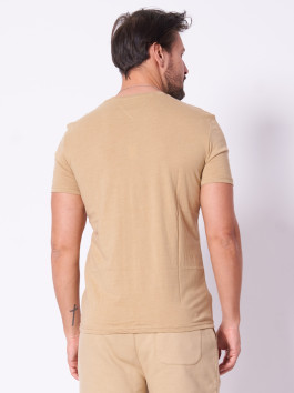 nahlad Tommy Jeans pánske béžové tričko