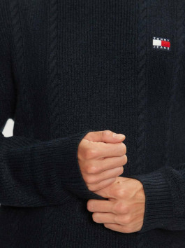 nahlad Tommy Jeans pánsky tmavomodrý sveter