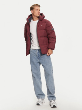 nahlad Tommy Jeans pánska vínová bunda