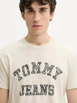 nahlad Tommy Jeans pánske béžové tričko