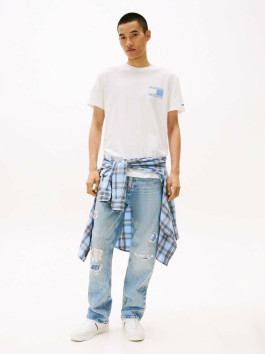 nahlad Tommy Jeans pánske biele tričko