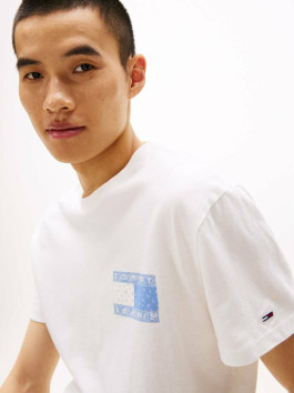 nahlad Tommy Jeans pánske biele tričko