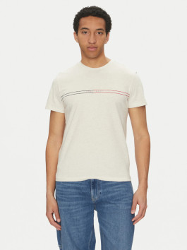 nahlad Tommy Jeans pánske krémové tričko