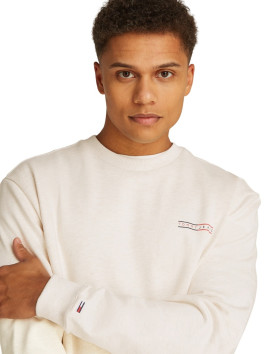 nahlad   Tommy Jeans pánska béžová mikina