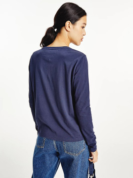 nahlad Tommy Jeans dámske modré tričko ESSENTIAL LOGO 