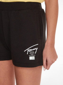 nahlad Tommy Jeans dámske čierne šortky MODERN SIGNATURE