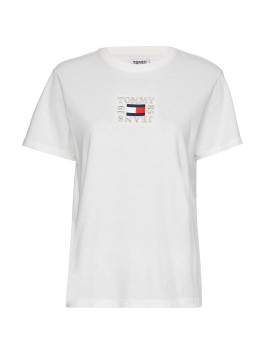 nahlad Tommy Jeans dámske biele tričko TIMELESS BOX