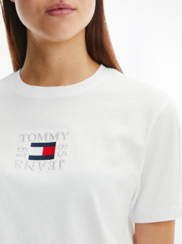 nahlad Tommy Jeans dámske biele tričko TIMELESS BOX