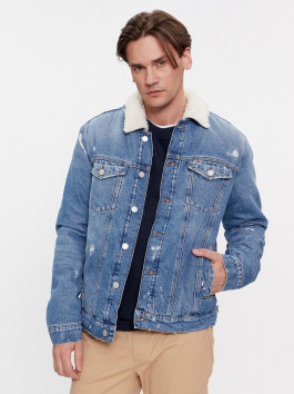 nahlad Tommy Jeans pánska modrá džínsová bunda