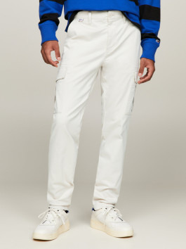 nahlad Tommy Jeans pánske krémové nohavice Austin