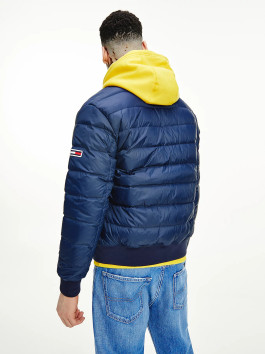 nahlad Tommy Jeans pánska tmavomodrá páperová bunda