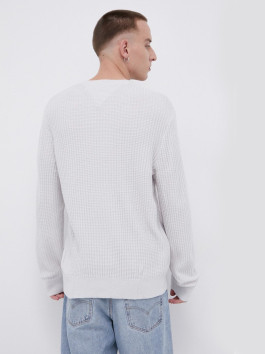 nahlad Tommy Jeans pánsky svetlosivý sveter