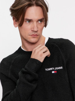 nahlad Tommy Jeans pánsky čierny sveter