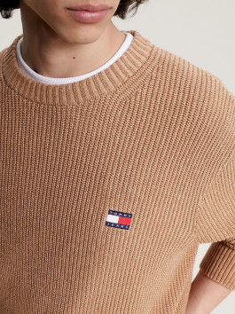 nahlad Tommy Jeans pánsky zlatohnedý sveter