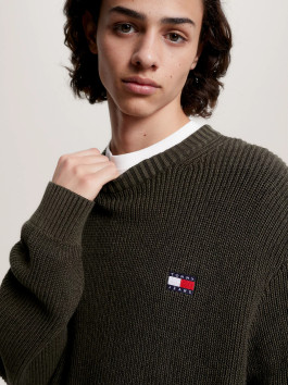 nahlad Tommy Jeans pánsky khaki sveter