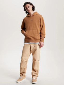 nahlad Tommy Jeans pánska hnedá mikina SIGNATURE