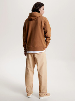 nahlad Tommy Jeans pánska hnedá mikina SIGNATURE