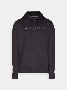 nahlad Tommy Jeans pánska čierna mikina LINEAR LOGO 