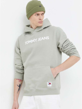 nahlad Tommy Jeans pánska zelená mikina