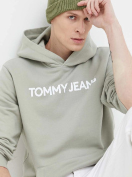 nahlad Tommy Jeans pánska zelená mikina