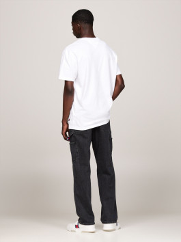 nahlad Tommy Jeans pánske biele tričko