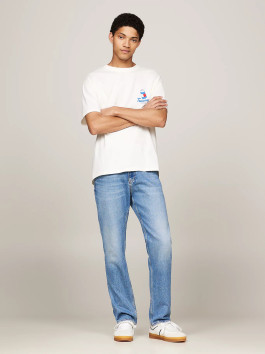 nahlad Tommy Jeans pánske biele tričko