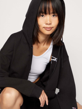 nahlad Tommy Jeans dámska čierna mikina SIGNATURE ZIP THRU