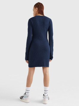 nahlad Tommy Jeans dámske modré šaty