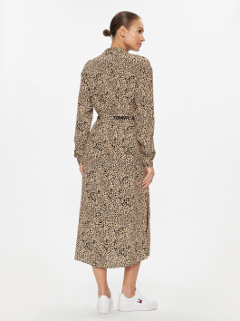 nahlad Tommy Jeans dámske béžové vzorované šaty