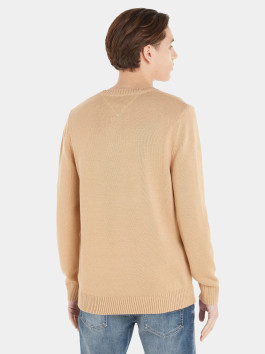 nahlad Tommy Jeans pánsky béžový sveter