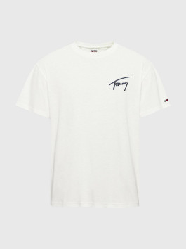 nahlad Tommy Jeans pánske biele tričko SIGNATURE