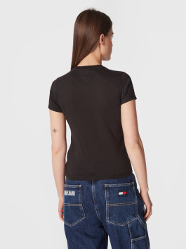 nahlad Tommy Jeans dámske čierne tričko ESSENTIAL LOGO