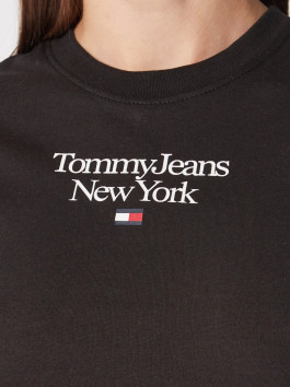 nahlad Tommy Jeans dámske čierne tričko ESSENTIAL LOGO