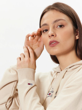 nahlad Tommy Jeans dámska béžová mikina