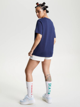 nahlad Tommy Jeans dámske tmavo modré tričko WORLDWIDE