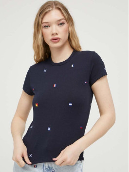 nahlad Tommy Jeans dámske tmavo modré tričko