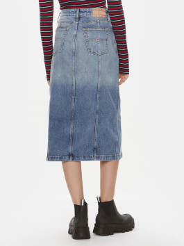 nahlad Tommy Jeans dámska modrá džínsová sukňa